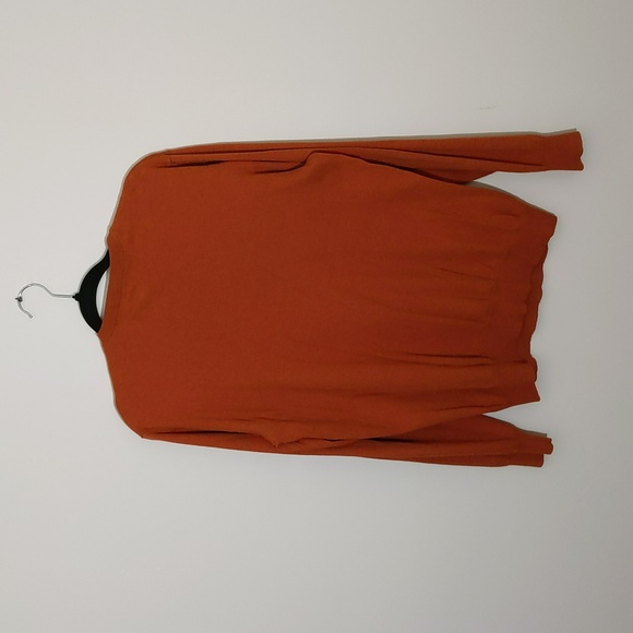 Old Navy| Tangerine Orange Long Sleeve Crew Neck Sweater Cotton Polyester Blend - Picture 7 of 12